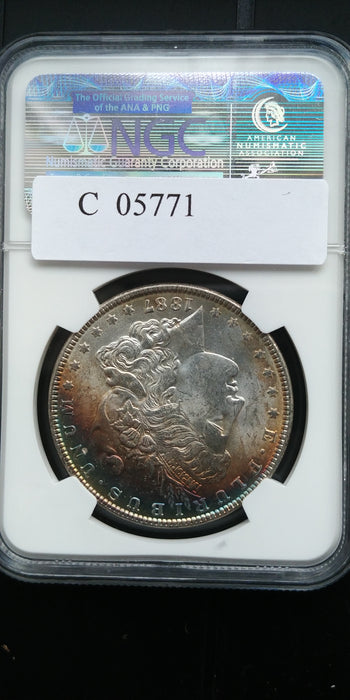 1887 Morgan Dollar NGC - MS63 - US Coin