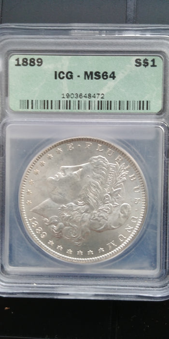 1889 Morgan Dollar ICG - MS64 - US Coin