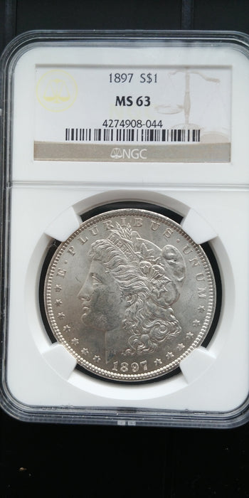 1897 Morgan Dollar NGC - MS63 - US Coin