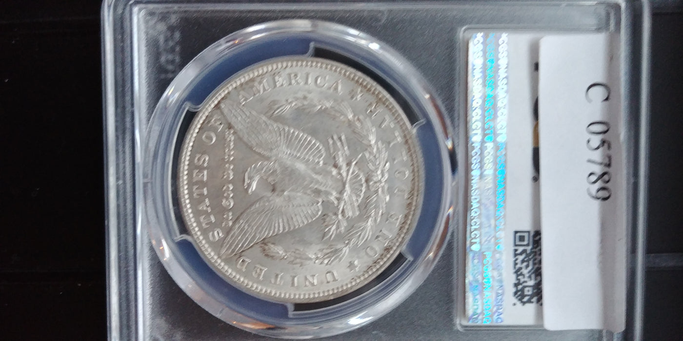 1887/6 Morgan Dollar PCGS - MS62 - US Coin