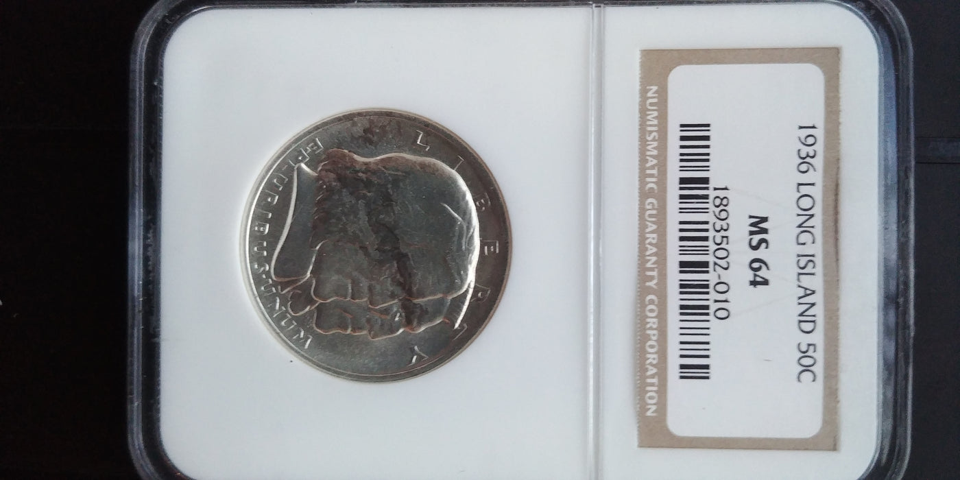 1936 Long Island Half Dollar NGC - MS64 - US Coin