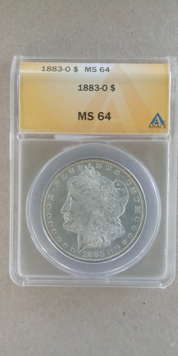 1883 O Morgan Silver Dollar MS64 ANACS Slab - US Coin