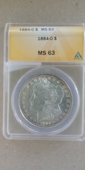 1884 O Morgan Silver Dollar MS63 ANACS Slab - US Coin