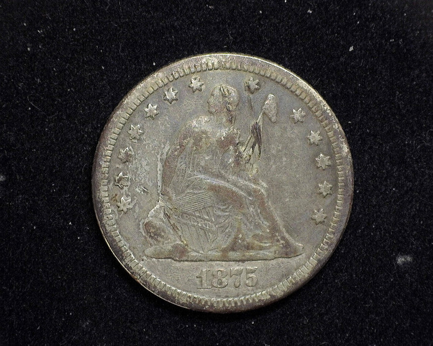 1875 Liberty Seated Quarter F - US Coin