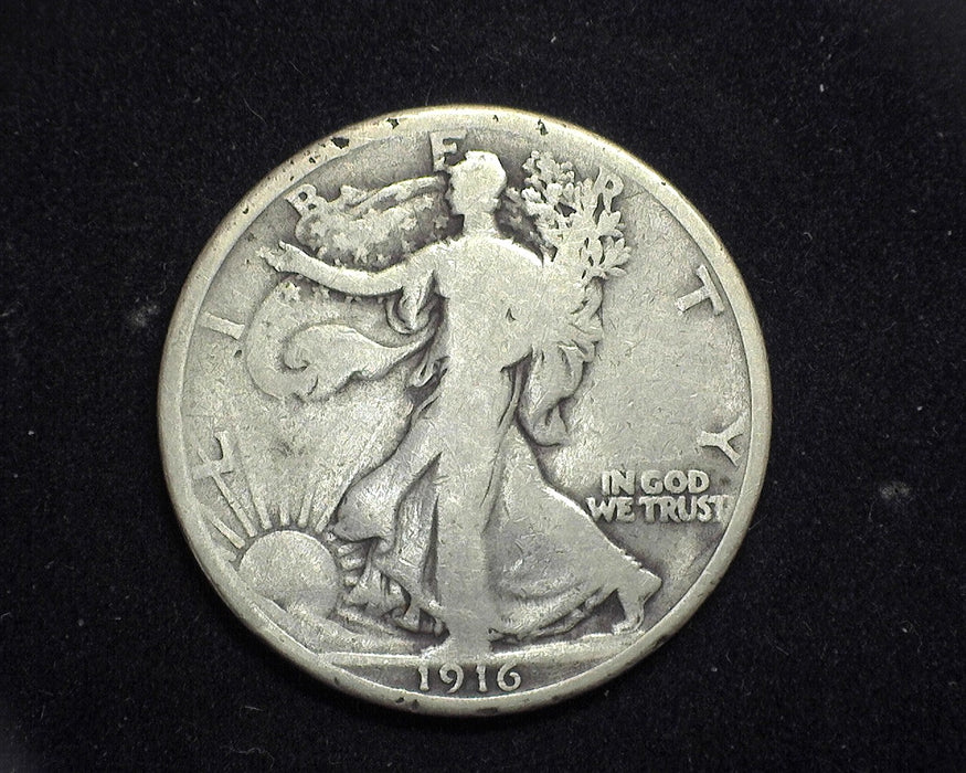 1916 Liberty Walking Half Dollar VG - US Coin