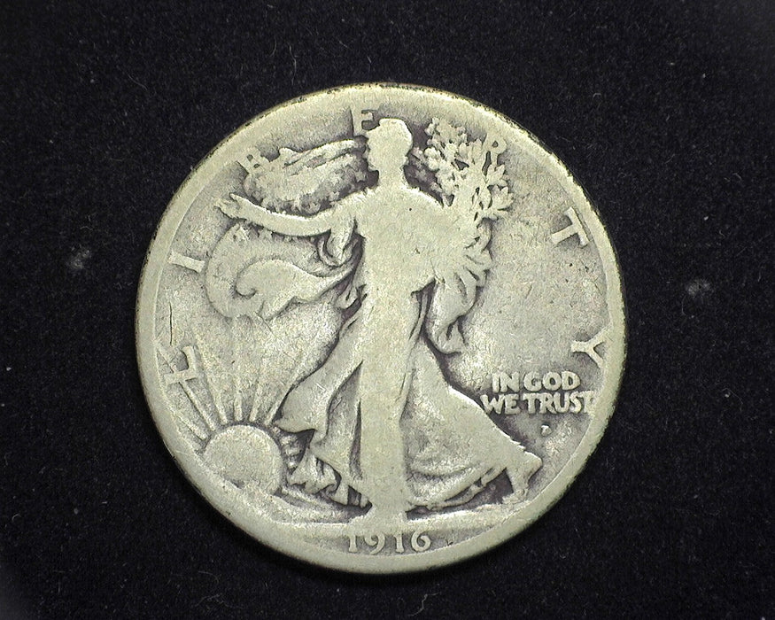 1916 D Liberty Walking Half Dollar VG - US Coin