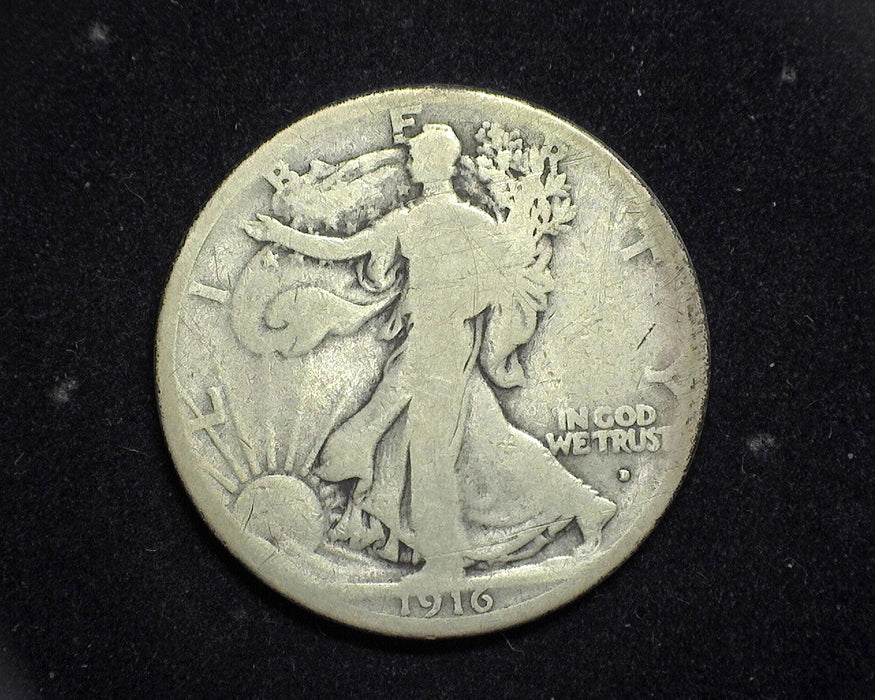 1916 D OBV Liberty Walking Half Dollar VG - US Coin