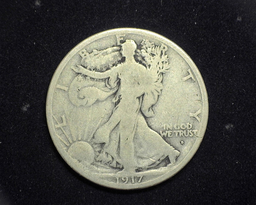 1917 D OBV Liberty Walking Half Dollar VG - US Coin