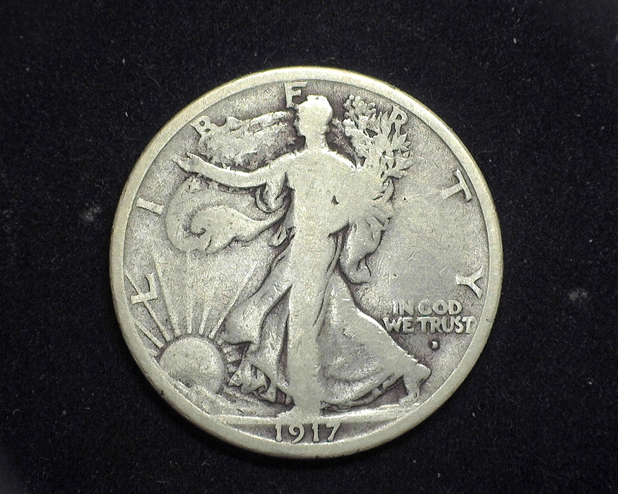 1917 D OBV Liberty Walking Half Dollar VG - US Coin