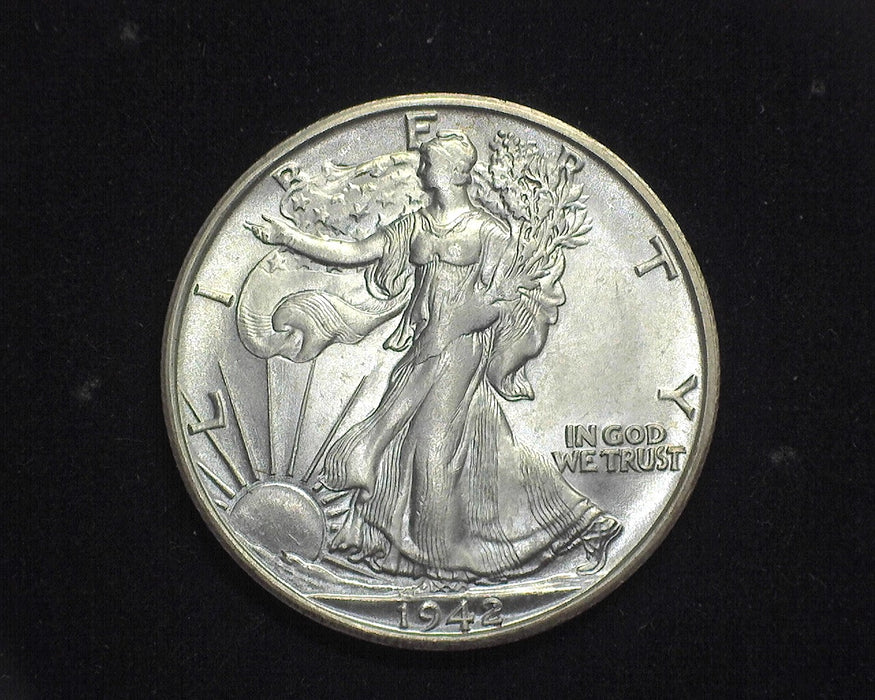 1942 S Liberty Walking Half Dollar BU MS63 - US Coin