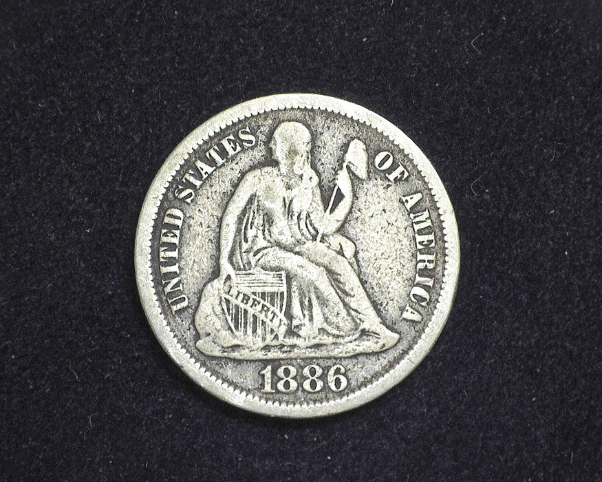 1886 Liberty Seated Dime VG/F - US Coin