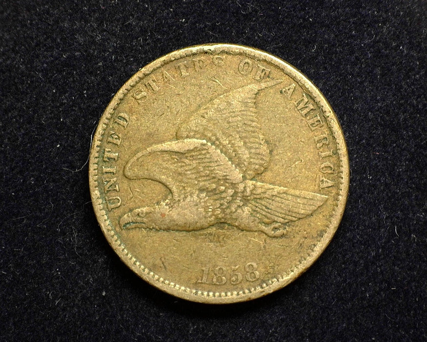 1858 Small Letters Flying Eagle Penny/Cent F - US Coin