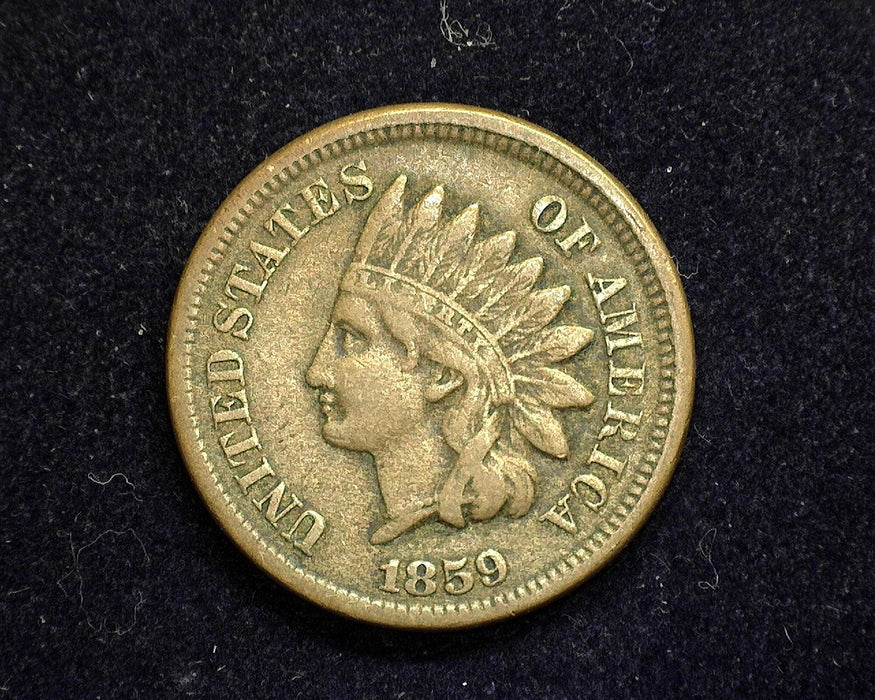 1859 Indian Head Penny/Cent F - US Coin