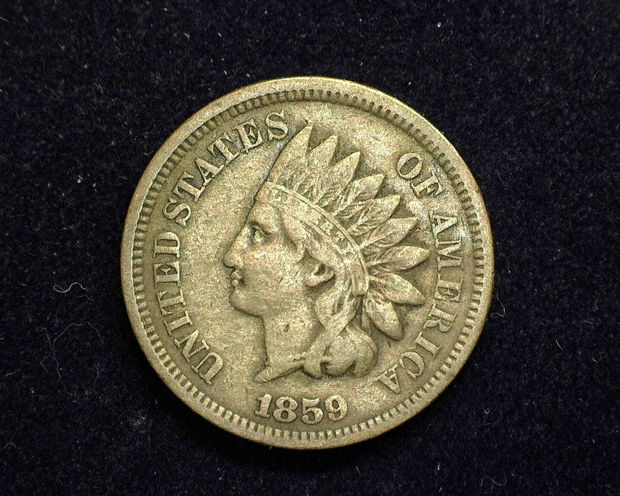 1859 Indian Head Penny/Cent F - US Coin