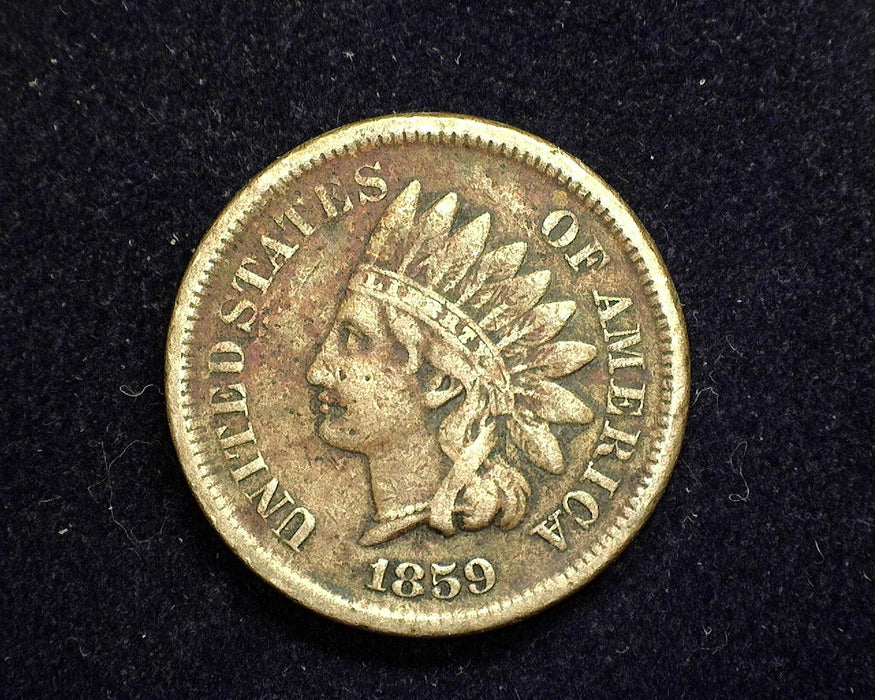 1859 Indian Head Penny/Cent F - US Coin