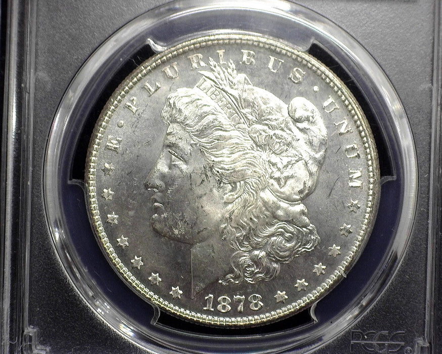 1878 7/8 tail feathers Morgan Dollar PCGS - MS63 Strong - US Coin