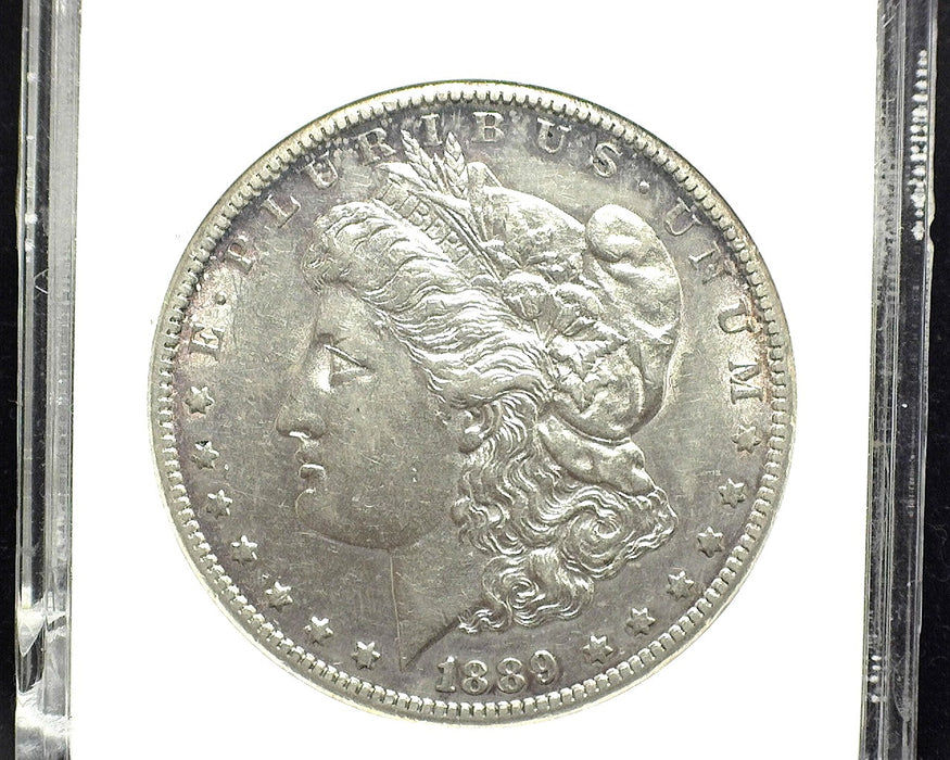 1889 CC Morgan Dollar ANACS - AU55 The holder has a crack along the edge which does not affect anything.  The hologram is still intact. A beautiful coin rarely seen in this high grade.  - US Coin