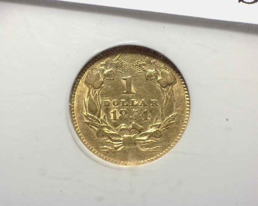 1854 Type 2 Gold Dollar NGC AU55 - US Coin