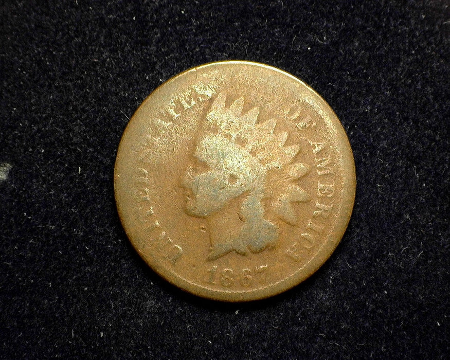 1867 Indian Head Penny/Cent AG - US Coin