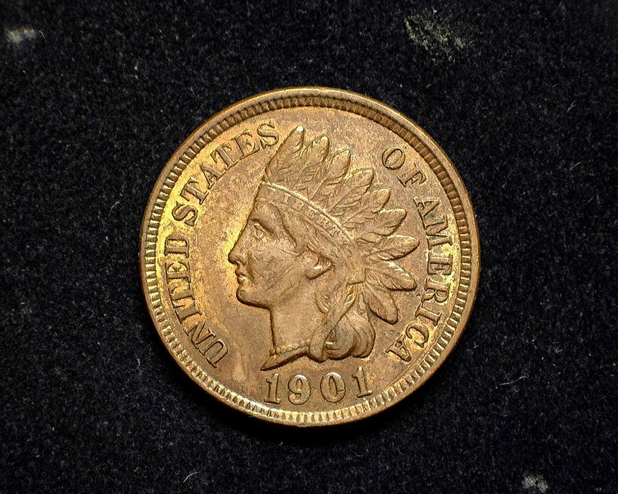 1901 Indian Head Penny/Cent AU - US Coin