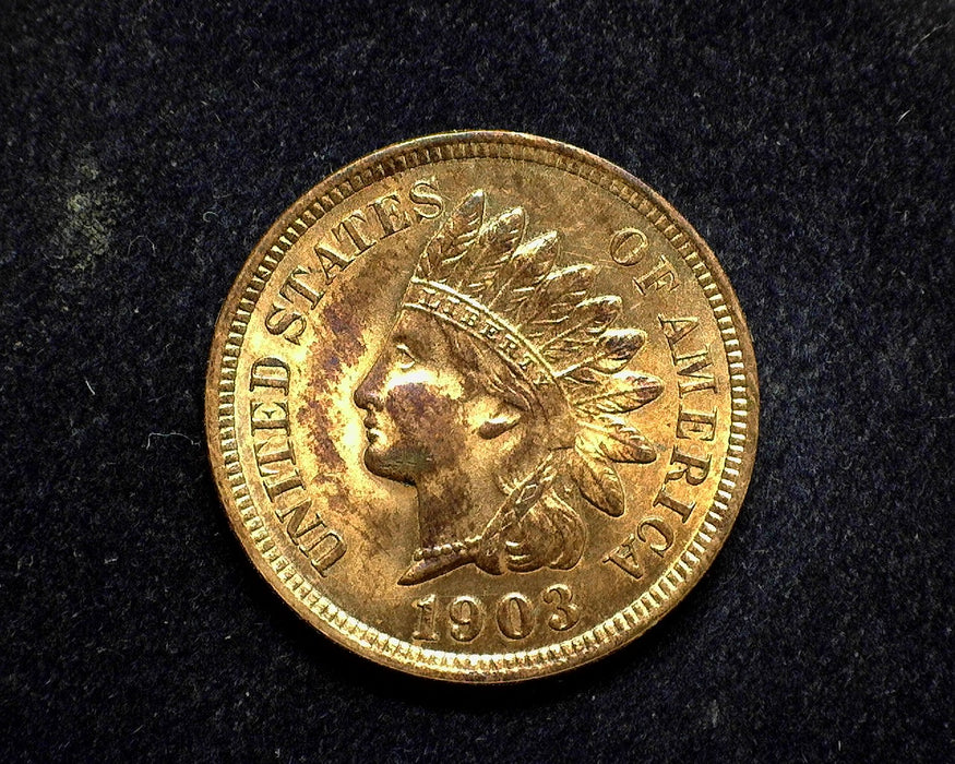 1903 Indian Head Penny/Cent BU Red Choice - US Coin