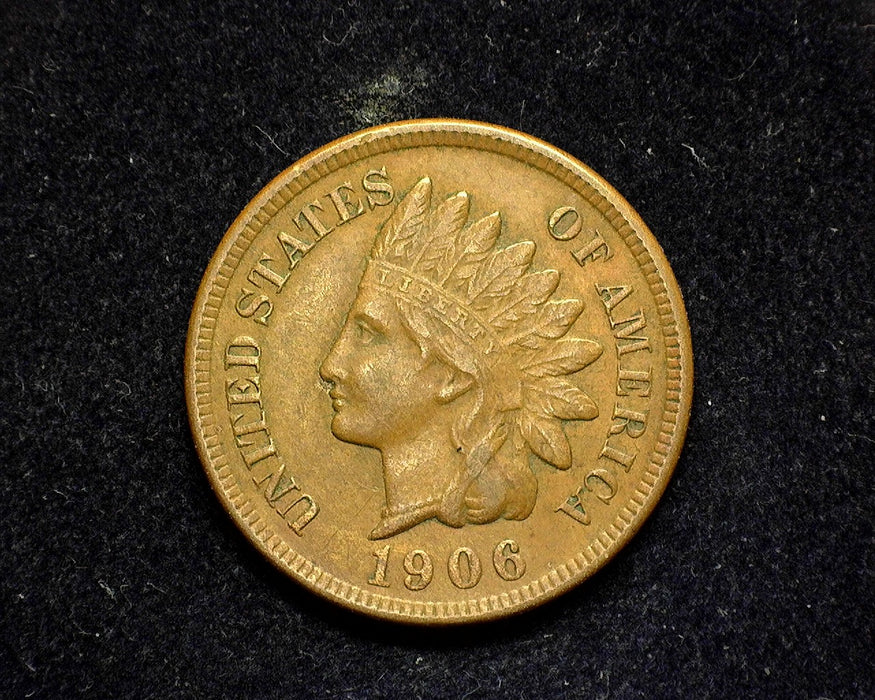 1906 Indian Head Penny/Cent XF - US Coin