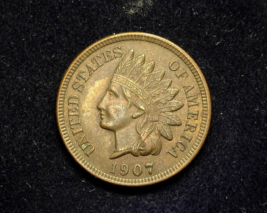 1907 Indian Head Penny/Cent XF - US Coin