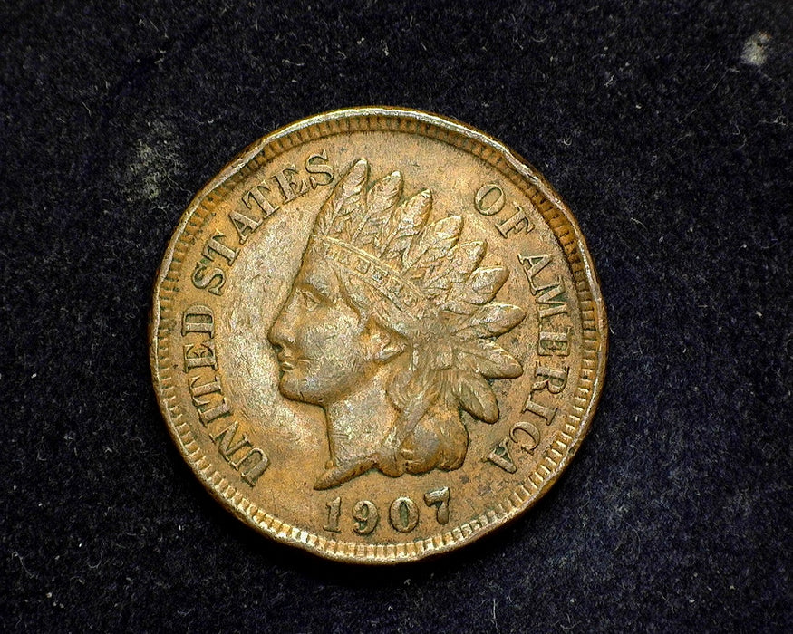 1907 Indian Head Penny/Cent VF/XF - US Coin