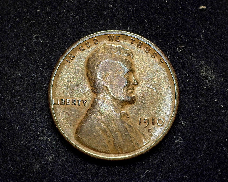 1910 S Lincoln Wheat Penny/Cent VG - US Coin