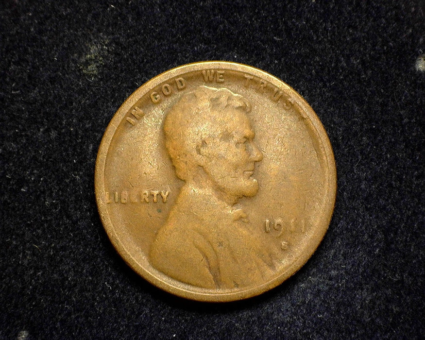 1911 S Lincoln Wheat Penny/Cent VG - US Coin