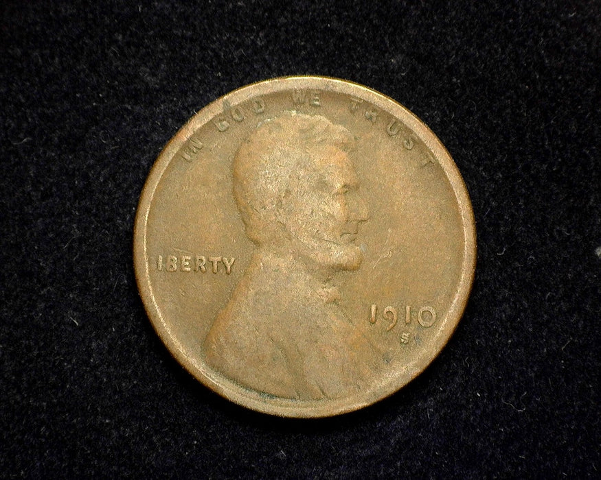 1910 S Lincoln Wheat Penny/Cent VG - US Coin