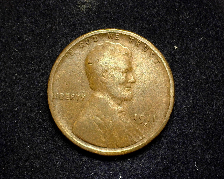 1911 S Lincoln Wheat Penny/Cent VG - US Coin