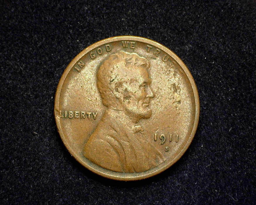 1911 S Lincoln Wheat Penny/Cent F - US Coin