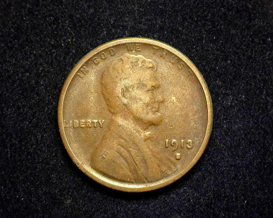 1913 S Lincoln Wheat Penny/Cent VG - US Coin