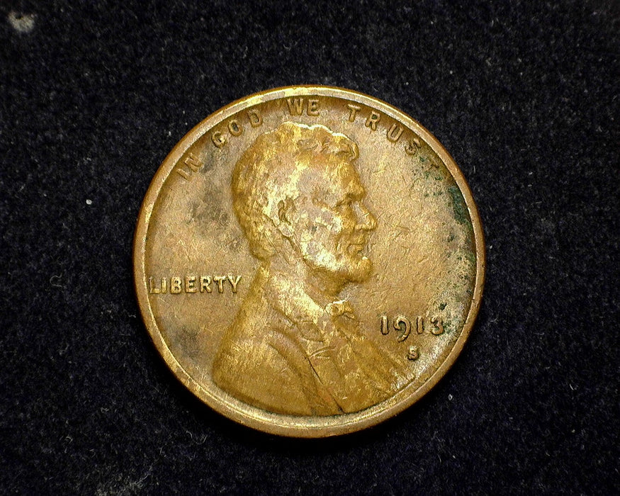 1913 S Lincoln Wheat Penny/Cent VF - US Coin