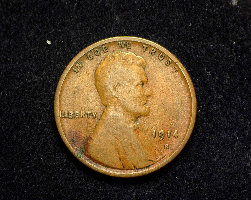 1914 S Lincoln Wheat Penny/Cent VG - US Coin