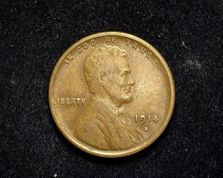 1914 S Lincoln Wheat Penny/Cent VG/F - US Coin