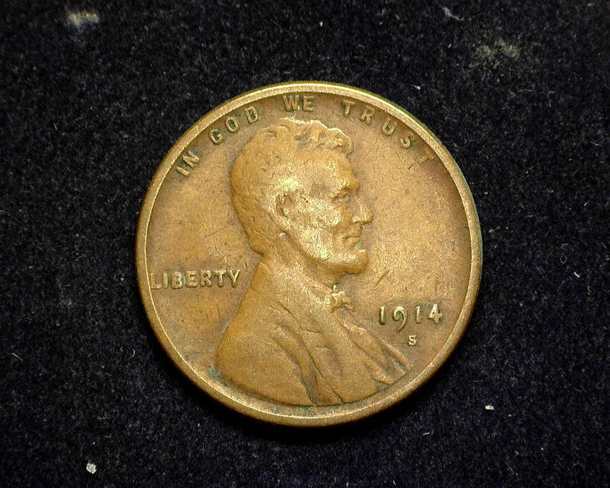 1914 S Lincoln Wheat Penny/Cent VG/F - US Coin