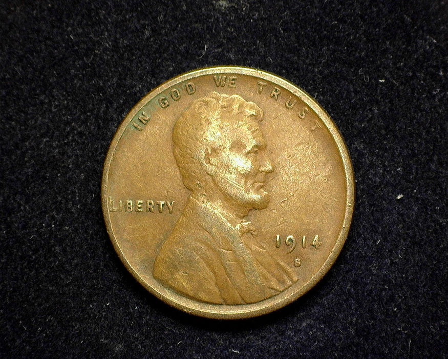 1914 S Lincoln Wheat Penny/Cent VG/F - US Coin