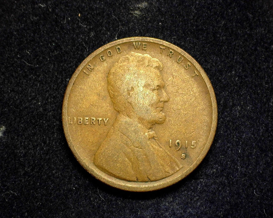 1915 S Lincoln Wheat Penny/Cent VG - US Coin