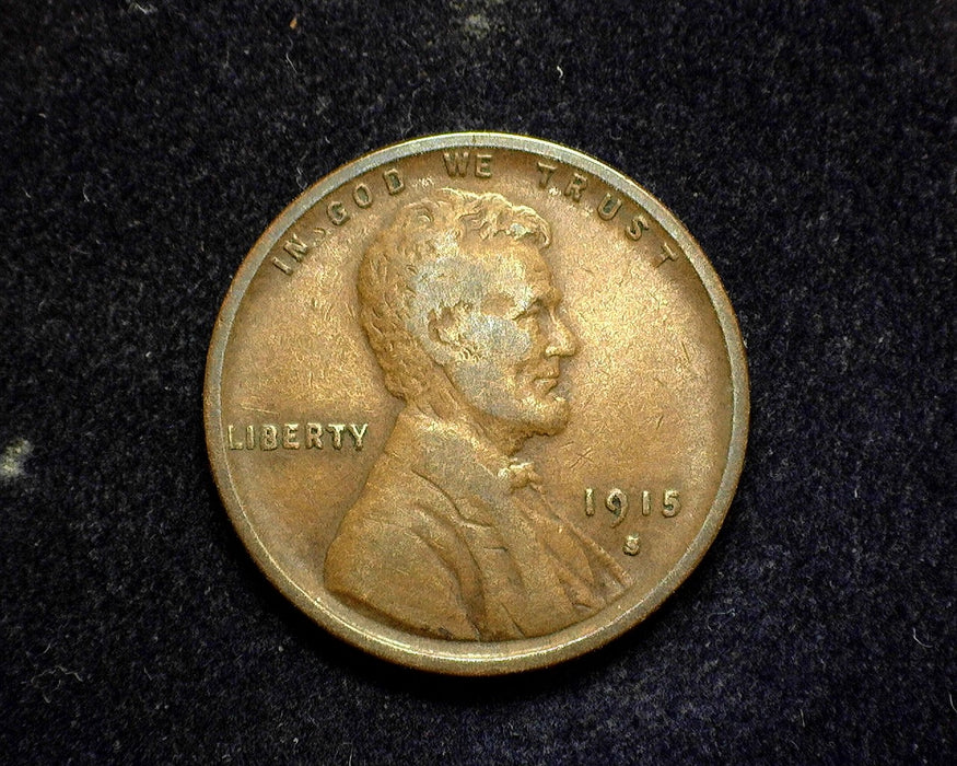 1915 S Lincoln Wheat Penny/Cent F - US Coin