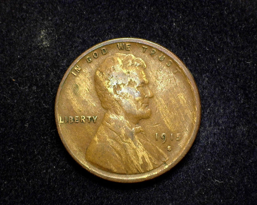 1915 S Lincoln Wheat Penny/Cent F - US Coin