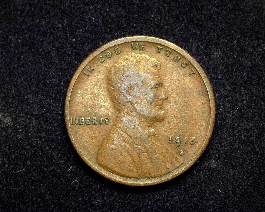 1915 S Lincoln Wheat Penny/Cent F - US Coin