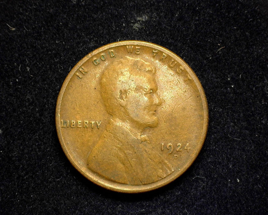 1924 D Lincoln Wheat Penny/Cent VG/F - US Coin