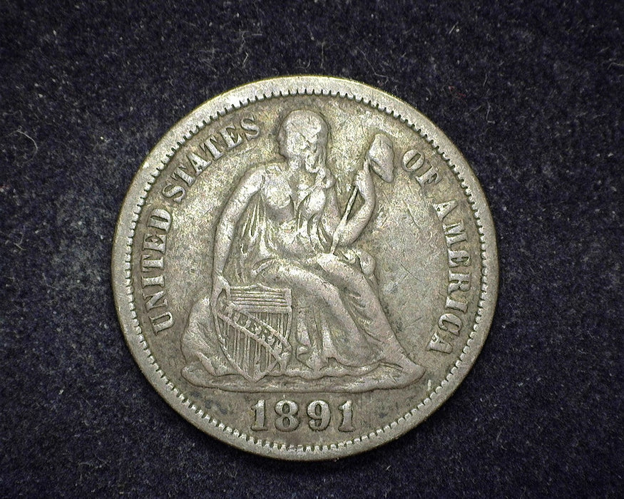 1891 Liberty Seated Dime VF Dig - US Coin