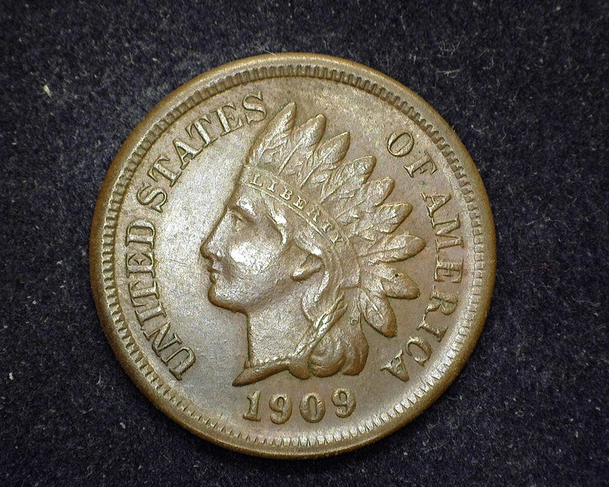 1909 S Indian Head Penny/Cent AU Choice - US Coin