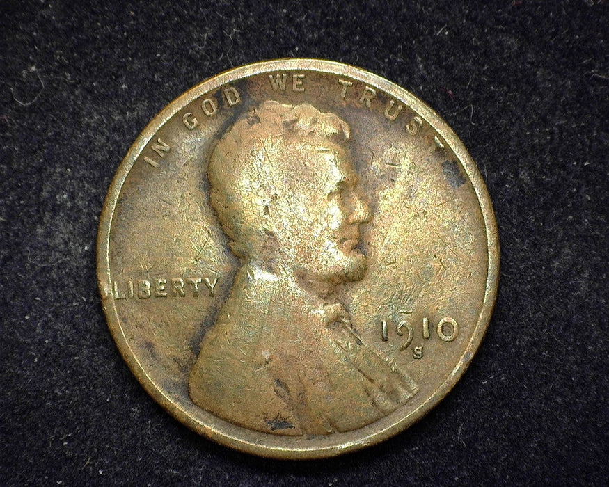 1910 S Lincoln Wheat Cent G Corrosion - Coin