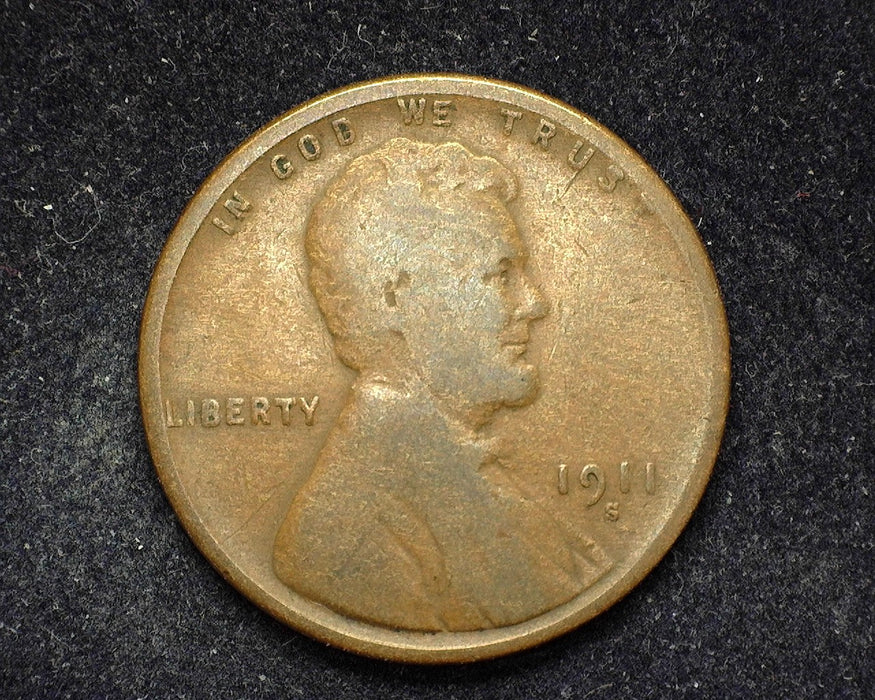 1911 S Lincoln Wheat Cent G/VG - Coin