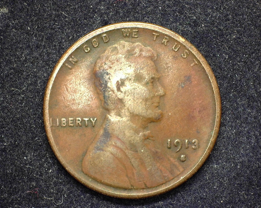 1913 S Lincoln Wheat Cent F - Coin