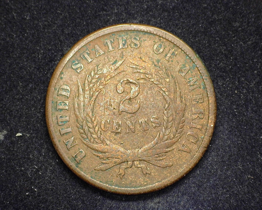 1864 Two Cent Piece VG - US Coin